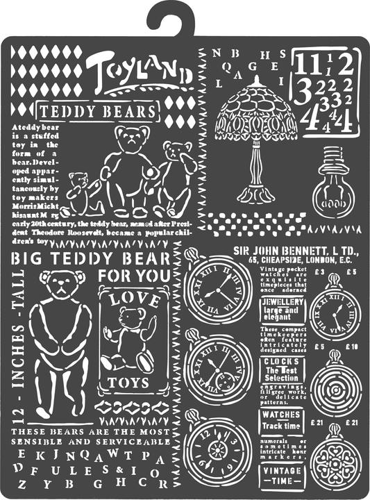 Produktbild Stamperia Schablone "Brocante Antiques -Teddy Bear", 20 x 25 cm