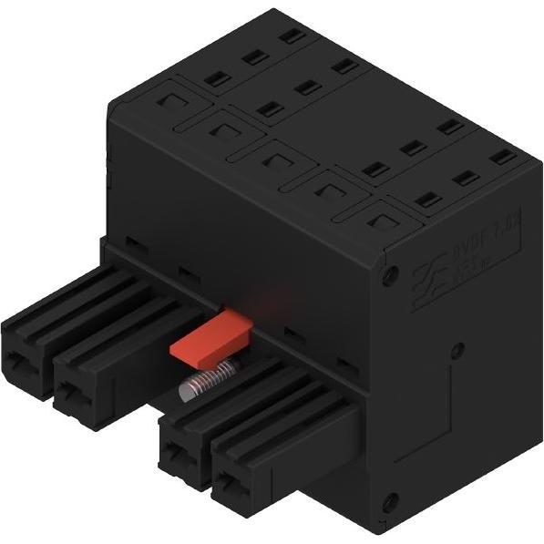 Weidmüller Buchsengehäuse-Kabel Polzahl Gesamt 4 Rastermass 7.62 mm, Cavo + Spina elettrica, Nero