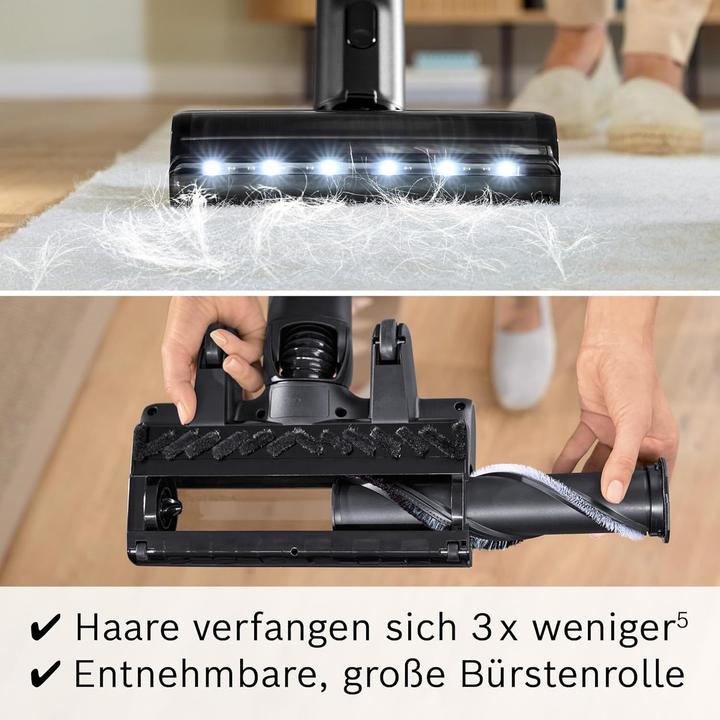 Image du produit Bosch Hausgeräte Aspirateur sans fil avec technologie MicroClean, batterie 4,0 Ah et éclairage LED