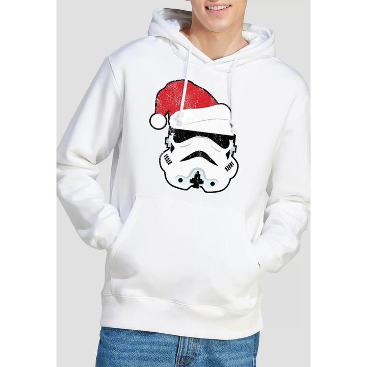 Actual product image Star Wars Mens Stormtrooper Santa Christmas Hoodie (S)