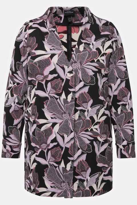Actual product image Ulla Popken Floral Jacquard Blazer (54)