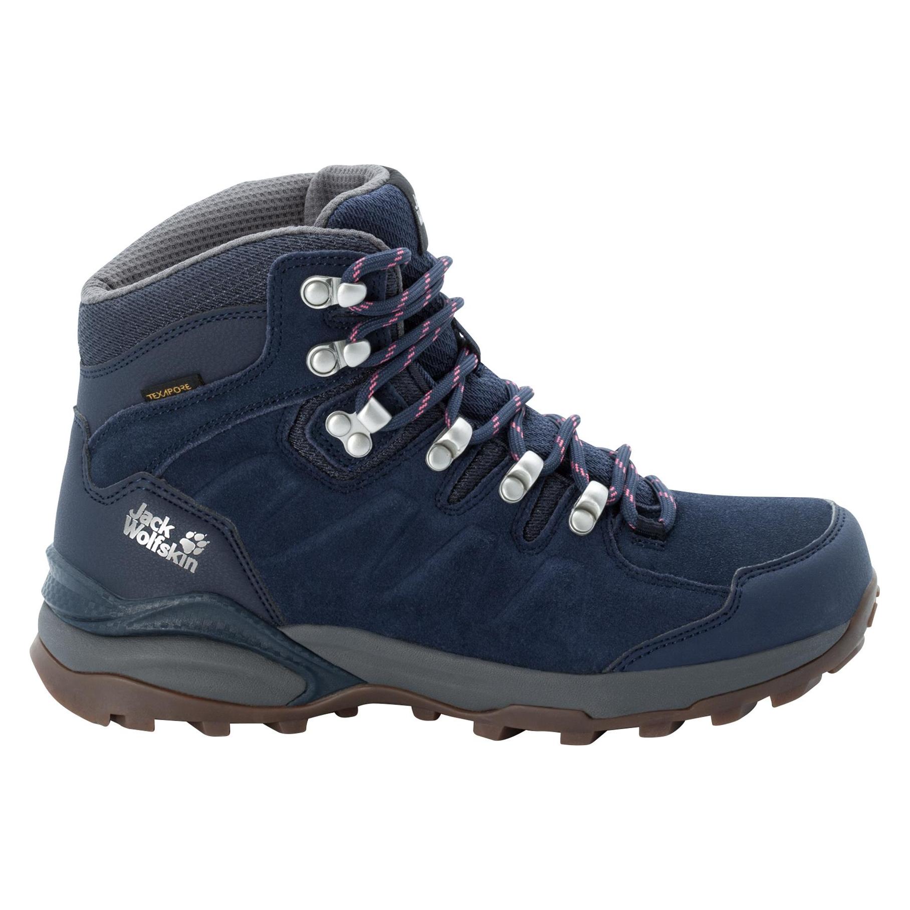 Jack Wolfskin, Damen, Wanderschuhe, Refugio Texapore Mid W (39.5), Blau