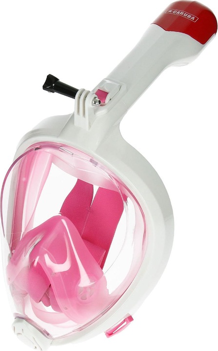 Actual product image Caruba Full Face Snorkel Mask Swift Foldable + Action Cam Mount (pink S/M)