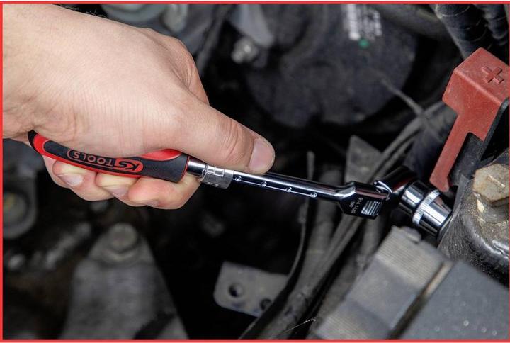 Image du produit KS Tools Cliquet réversible inclinable télescopique 3/8" SlimPOWER, 72 dents, longueur (3/8")