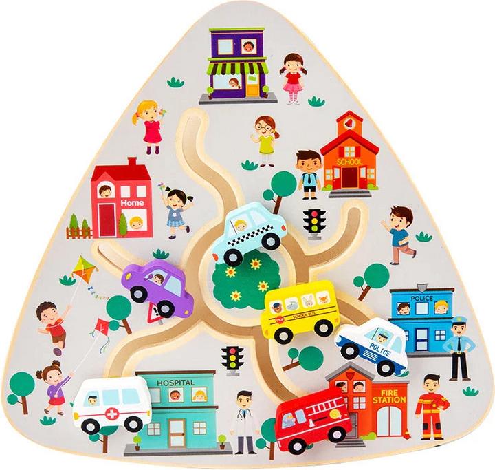 Activity Board Labyrinth Boards Wooden Toy Animal Fruit Digital Shape Slide Puzzle Matching Game Educational