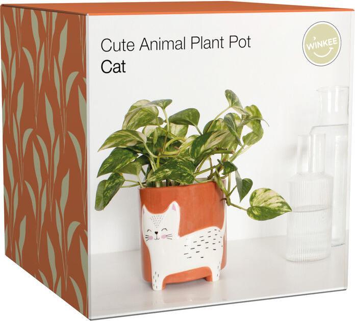 Produktbild Winkee Tierischer Blumentopf Katze (13 x 14 cm)