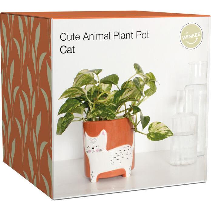 Winkee, Blumentopf, Tierischer Blumentopf Katze (14 cm)