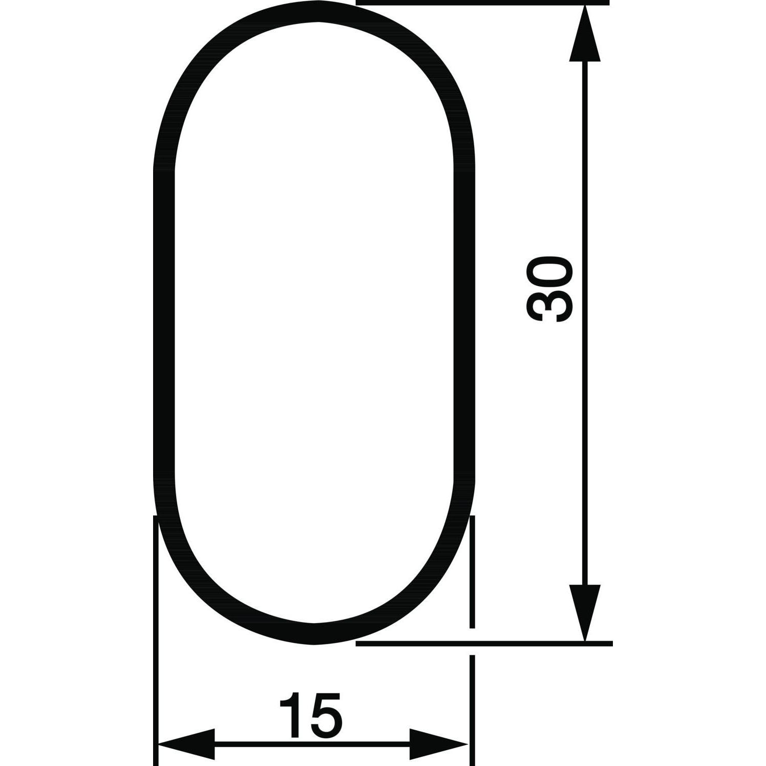 Thumbnail - Grimme, Möbelausstattung, Schrankrohr oval 1000 mm Stärke 1,2 mm Stahl verchromt (1 Stk.)