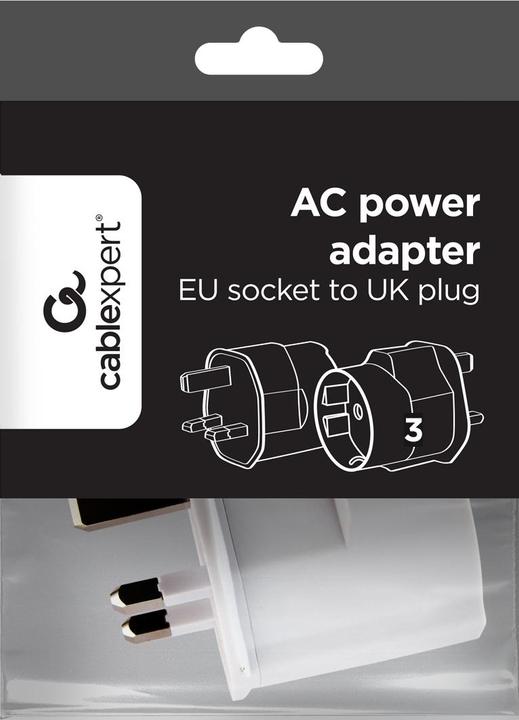 Produktbild Gembird A-AC-EUFUKM-01 AC-Netzteil EU-Schuko-Buchse auf UK-Stecker 13 A