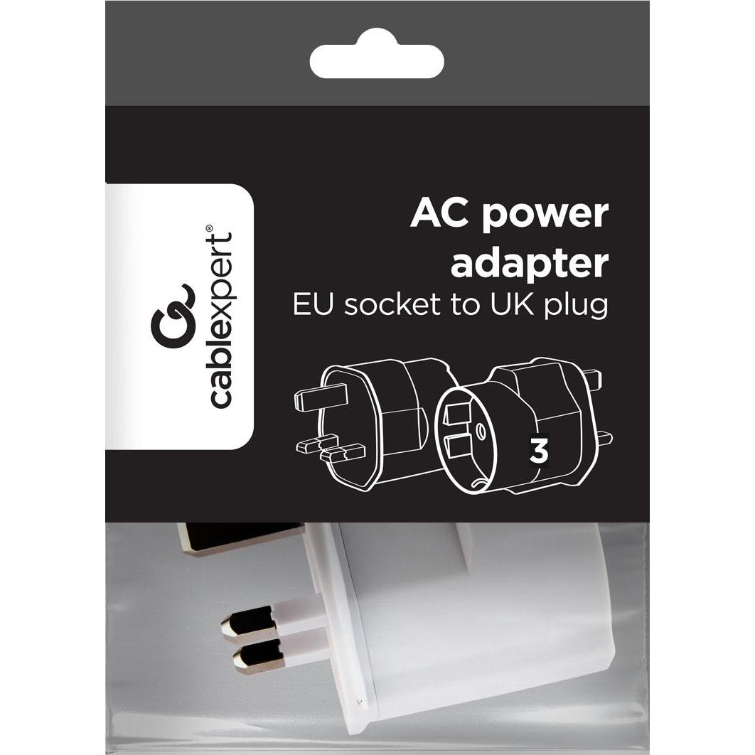 Thumbnail - Gembird, Reiseadapter, A-AC-EUFUKM-01 AC-Netzteil EU-Schuko-Buchse auf UK-Stecker 13 A