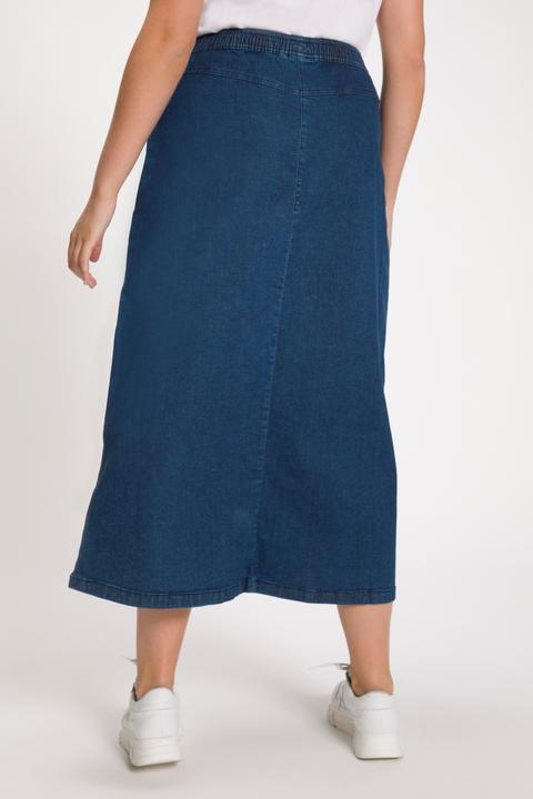 Image du produit Ulla Popken Jupe en jean évasée, taille élastique (62)