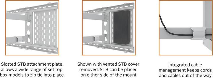 Image du produit Multibrackets Support mural 37" - 70", blanc, métal, max 45 kg (Mur, 45 kg, 37" - 70")