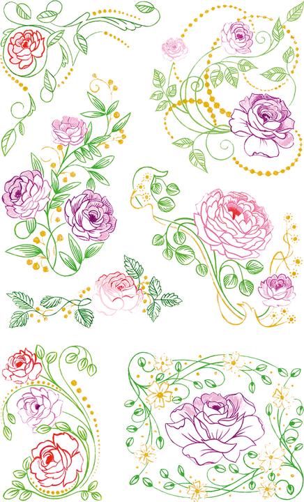 Produktbild Z-Design Blumenaufkleber (7 Sticker)