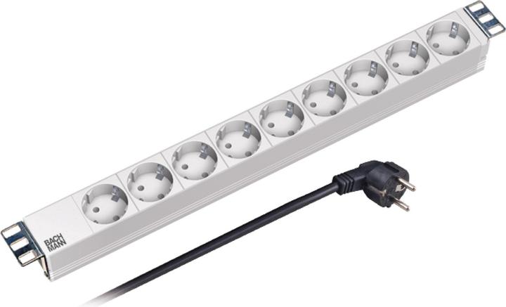 Image du produit Bachmann 19" 1U 9xCEE7/3 power 2,0m (9 x, CEE 7/3, 2 m)