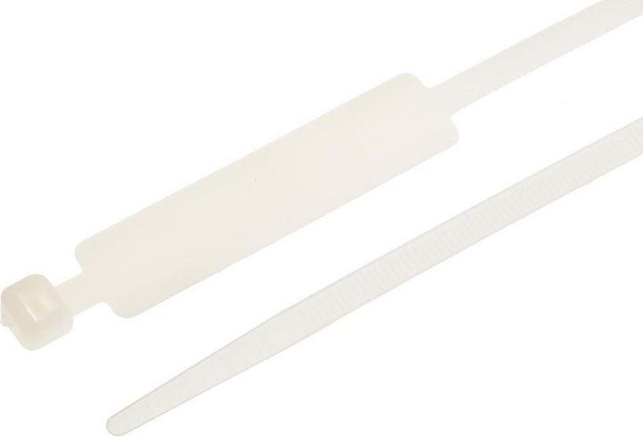 Produktbild RS PRO Natural Marker Cable Tie 300x4.8 (Kunststoffkabelbinder, 300 mm, 100 Stk.)