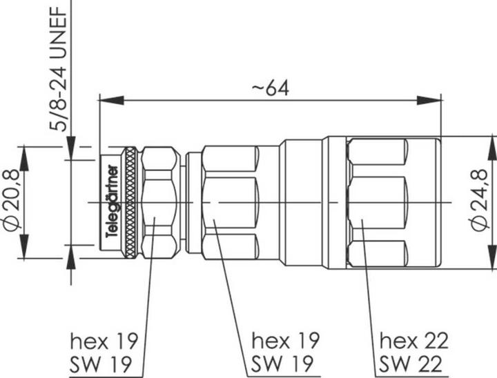 Produktbild Telegärtner N-Kabelstecker SIMFix PRO 50 Ohm
