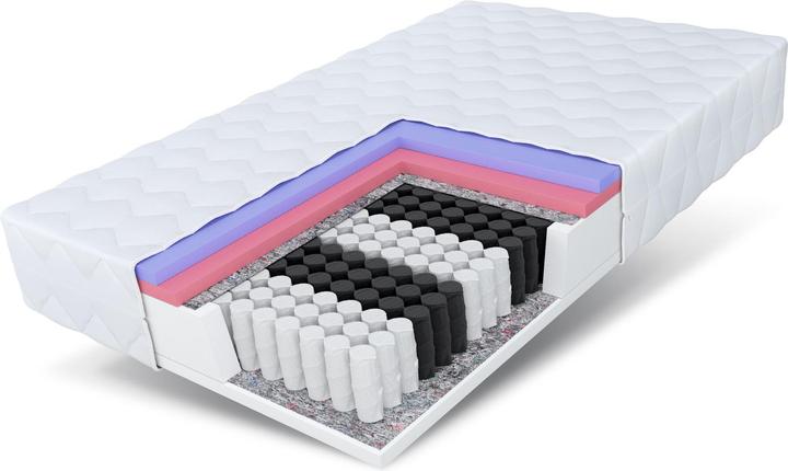 Avetoe Matratze 120x200 APUS - 7 Zonen Visco Jersey - H2/H3 - 24cm (Noyau de mousse, Noyau de printemps, 120 x 200 cm)