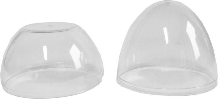 Produktbild trendmarkt24 Acryl Dekoeier stehend 5 Stück teilbar | transparente Ostereier ca. 9 cm Plastik Eier (5 x)
