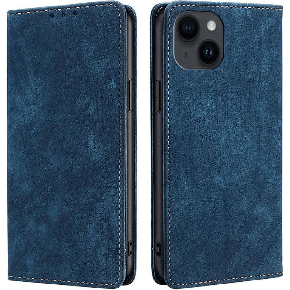 Cover-Discount iPhone 15 - Hülle mit RFID Blocker blau (Apple iPhone 15), Smartphone Hülle, Blau