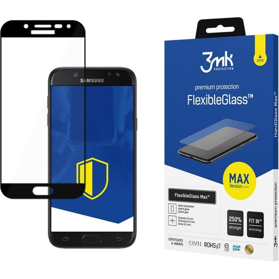 3MK Samsung Galaxy J5 2017 Black - FlexibleGlass Max? (1 Stück, Samsung Galaxy J5 (2017)), Smartphone Schutzfolie, Schwa...