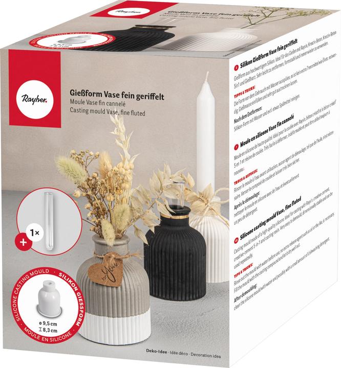Produktbild Rayher Giessform "Vase fein geriffelt"