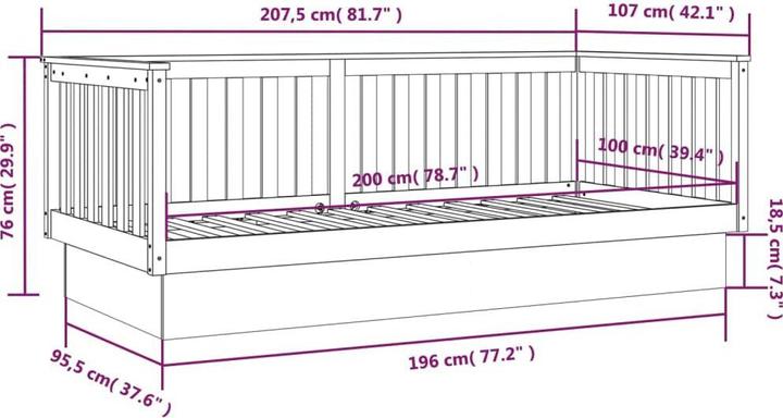 Image du produit vidaXL Tagesbett (100 x 200 cm)