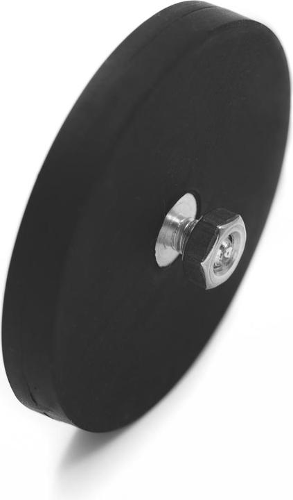 Actual product image Supermagnete Magnet system round rubber-coated with threaded stud (1x)