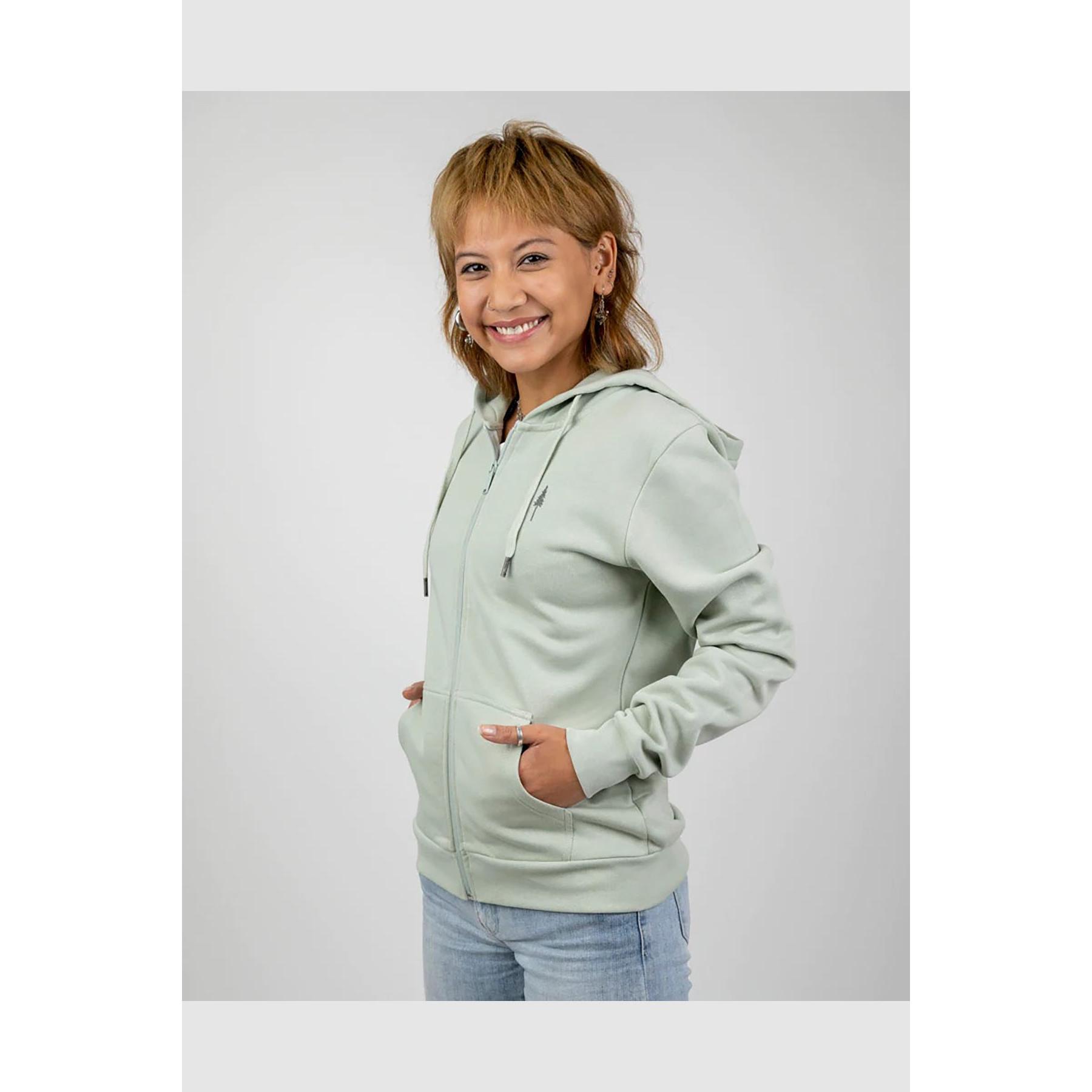Nikin, Damen, Pullover, TreeHoodie Zip Women Zip Hoodie, Grün, (S)
