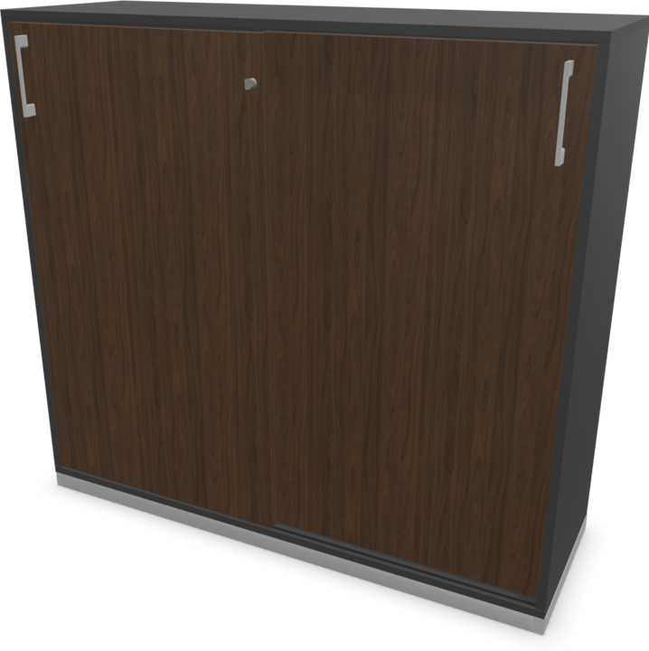Walnut decor dark with structure, Silver grey, Dark grey