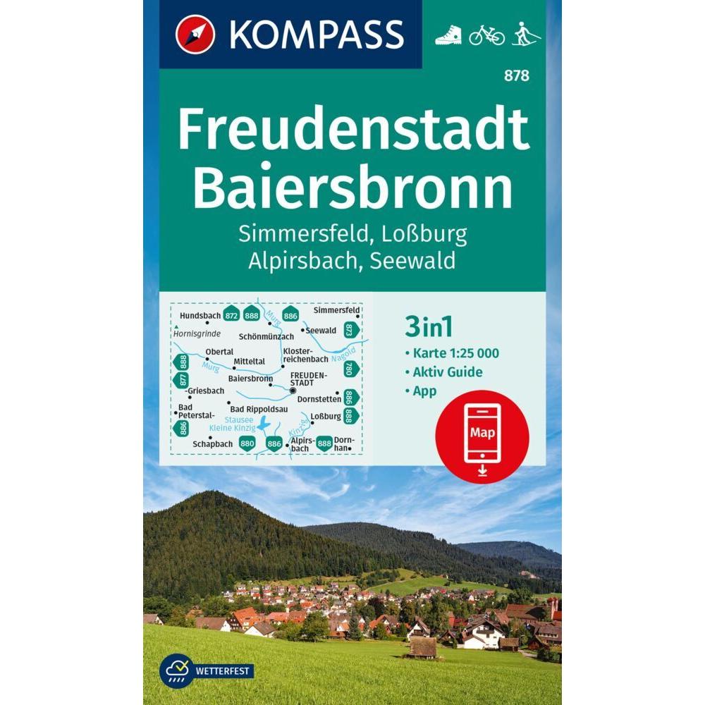 Thumbnail - Wanderkarte 878 Freudenstadt, Baiersbronn, Simmersfeld, Lossburg, Alpirsbach 1:25.00, Landkarte