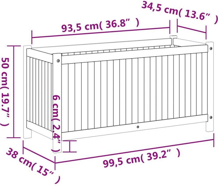 Actual product image vidaXL Pflanzkübel