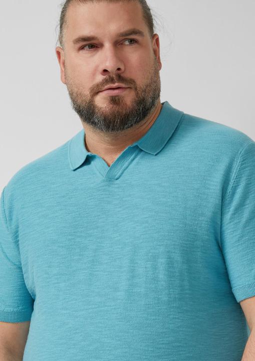 Produktbild s.Oliver Strick-Poloshirt in Flammgarnstruktur (4XL)