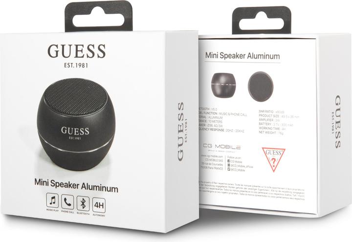 Actual product image Guess głośnik Bluetooth GUWSALGEK Speaker mini czarny/black (4 h, Rechargeable battery operated)