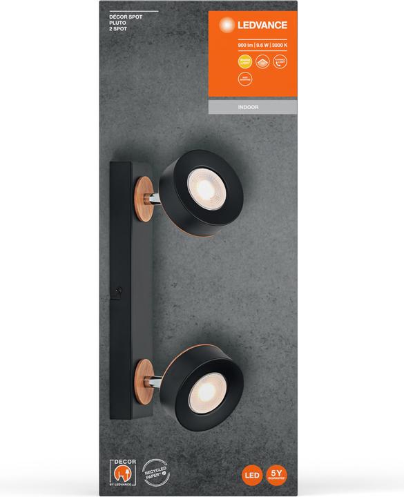 Produktbild Ledvance DECOR SPOT PLUTO BLACK 2 Spot (615 lm)