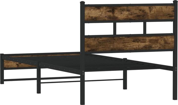 Image du produit vidaXL Lit métallique Lit sommier à lattes Lit simple Cadre de lit sans matelas 107x203cm (107 x 203 cm)