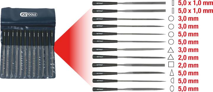 Actual product image KS Tools Nadelfeilen-Satz (Slash 3, 90 mm)