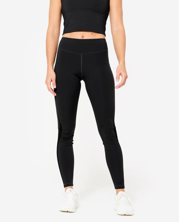 Produktbild Domyos Leggings Damen hoher Taillenbund Mesheinsatz - schwarz (W28/L31)