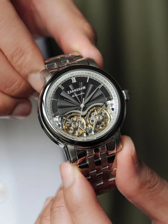 Immagine prodotto Thomas Earnshaw ES-8255-11 Longitude Doppio Barile Automatico 42mm (Orologio da polso analogico, 42 mm)