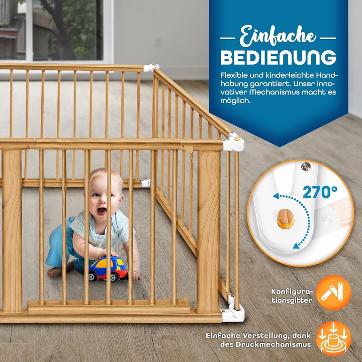 Image du produit Kiduku Parc pour bébé (720 cm, Pin)