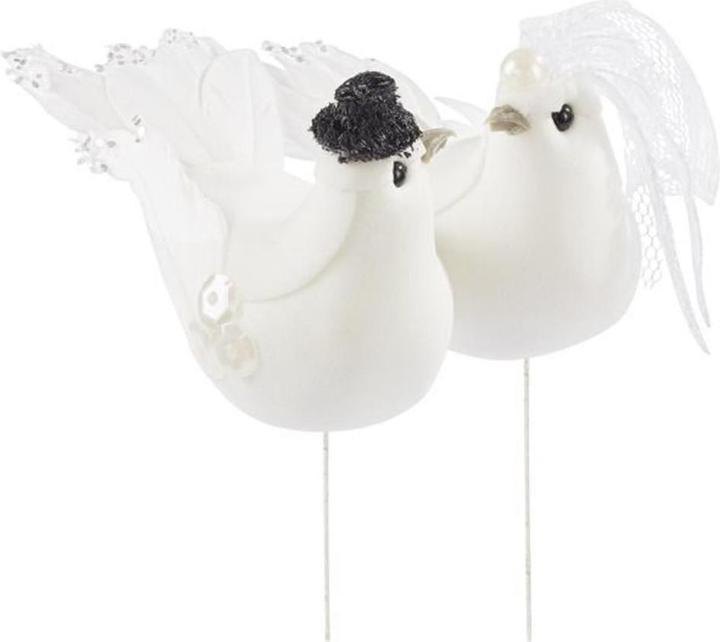Actual product image Hobby Fun Mini figure dove couple 8 cm