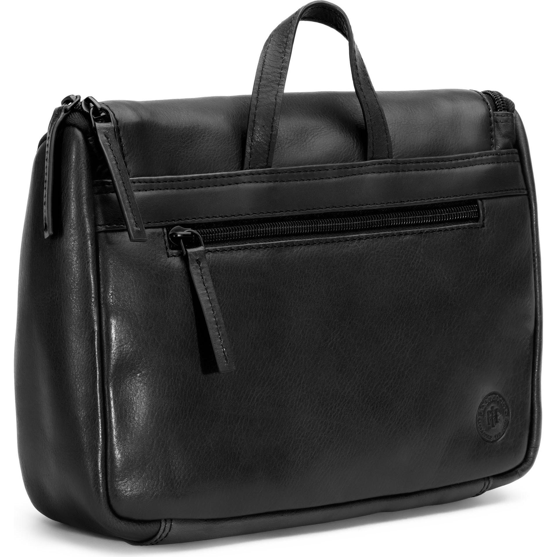 Thumbnail - Farmhood, Necessaire, Memphis Kulturbeutel Leder 27 cm, Schwarz, (6 l)