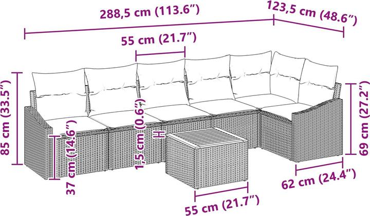 Produktbild vidaXL Gartenmöbel Set