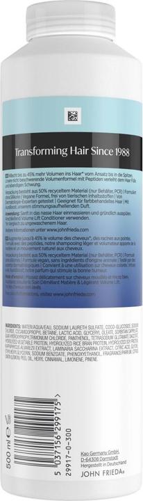Immagine prodotto John Frieda Volume Lift Shampoo 500ml (Shampoo liquido, 500 ml)