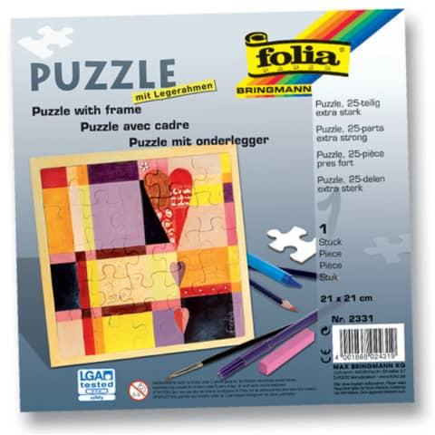 Folia Papp Puzzle mit Legerahmen (21 Teile)