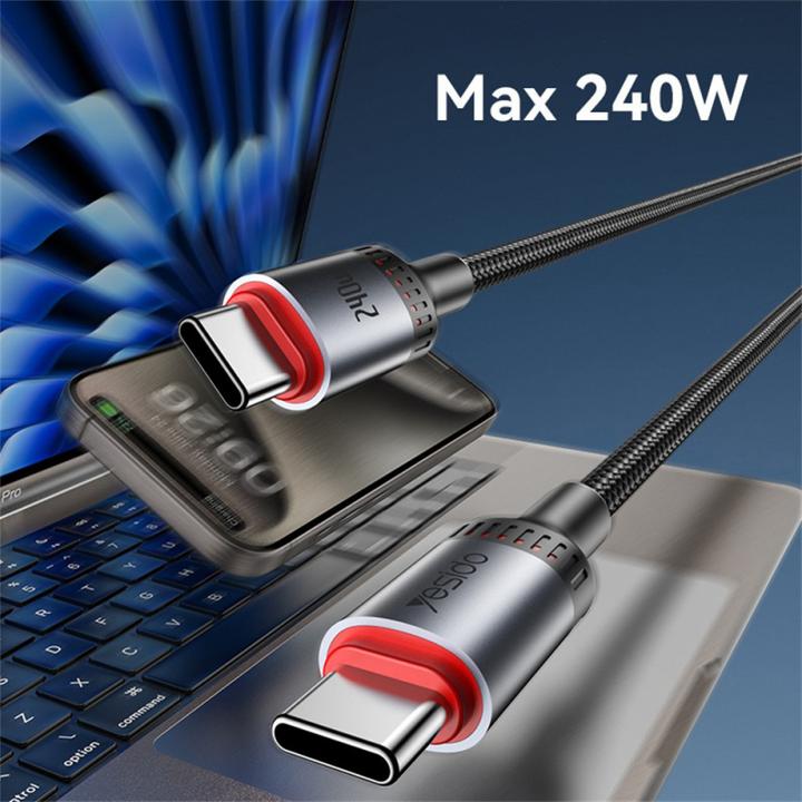 Immagine prodotto Yesido Cavo da USB-C a USB-C CA185, 240W, 1,2m, nero (1.20 m, 240 W)
