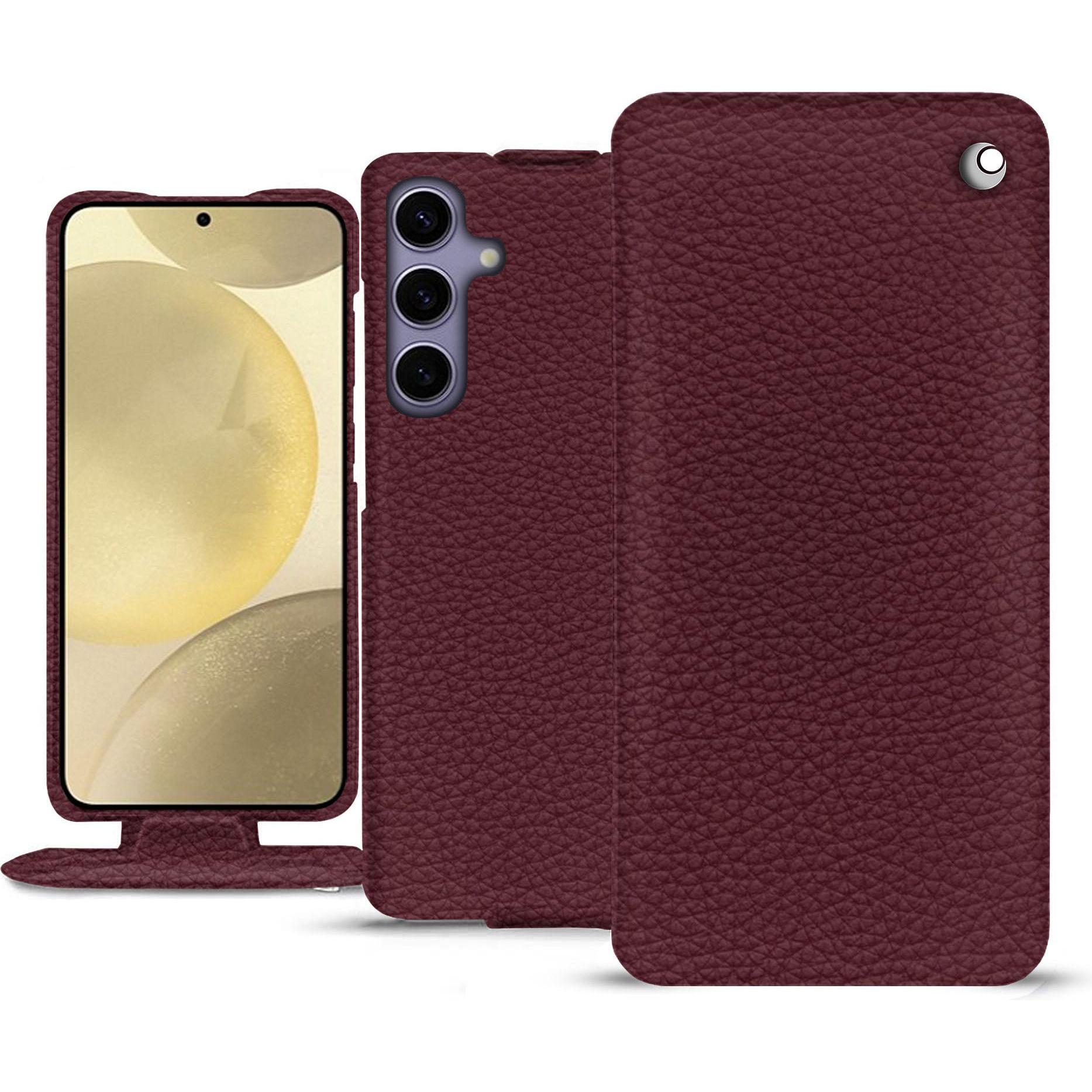 Thumbnail - Noreve Lederschutzhülle vertikal (Samsung Galaxy S24+), Smartphone Hülle, Violett
