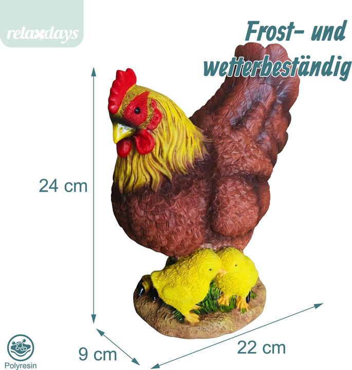Produktbild Relaxdays Gartenfigur Huhn