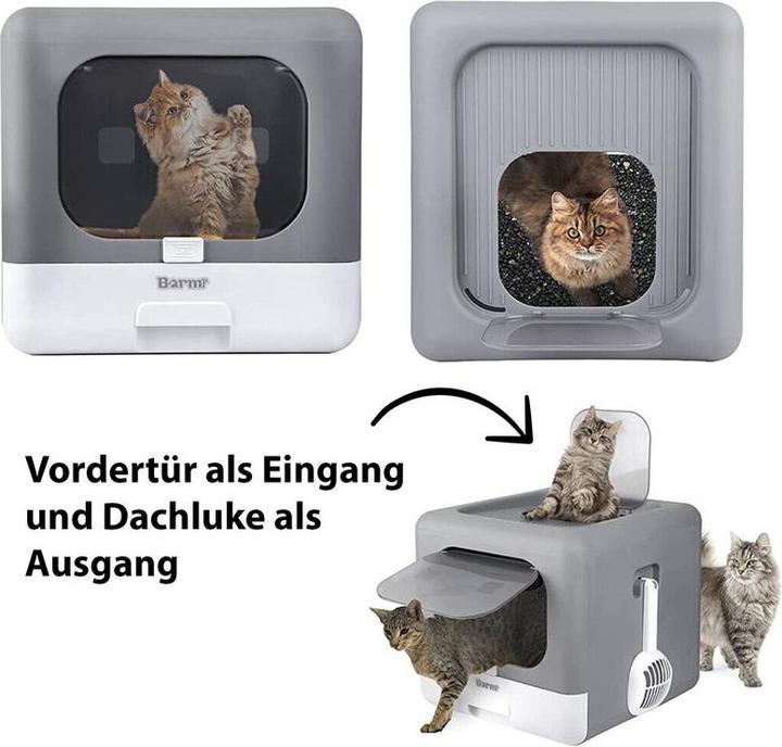 Immagine prodotto Hermex Toilette con cappuccio per lettiere per gatti XXL con coperchio e filtro (Lettiera per gatti chiusa)