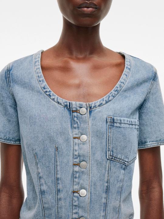 Image du produit Rouge Edit Denim Oberteil mit kurzen Ärmeln (40)