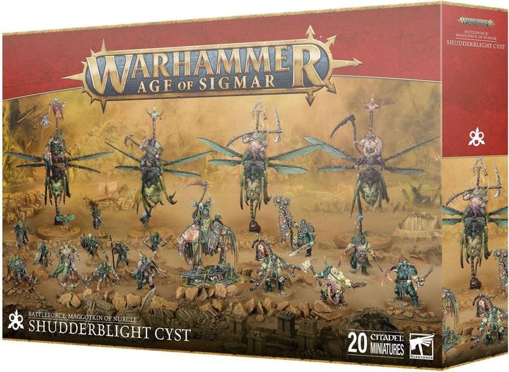 Games Workshop Warhammer AoS - Battleforce Noel 2024 Maggotkin di Nurgle : Kyste de la Tremblose (Materiale sintetico)